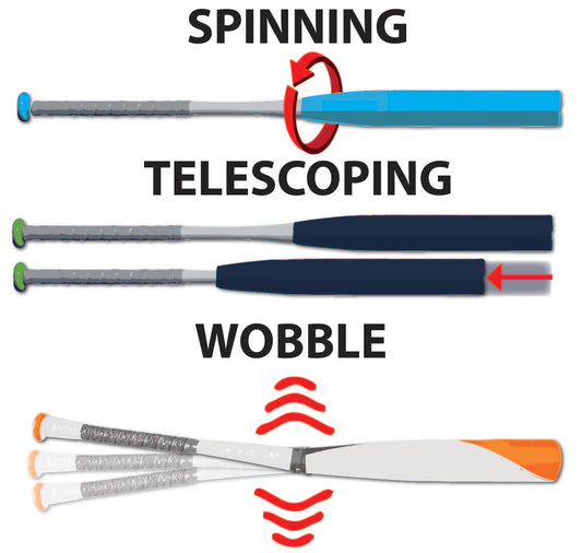 Bat wobble, Bat telescoping, Bat barrel Spins